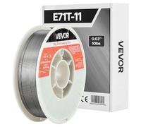 VEVOR Fil Fourré sans Gaz 0,8 mm 4,5 kg par Bobine Fil de Soudage MIG E71T-11 pour Soudage à Arc Toutes Positions, Auto-protégé, Utilisation Extérieure, Acier Doux, Faible Projection, Soudure Robuste