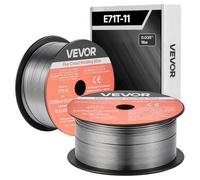 VEVOR Fil Fourré sans Gaz 0,9 mm 0,45 kg par Bobine Fil de Soudage MIG E71T-11 pour Soudage à l'Arc de Toutes Positions, Auto-protégé, Utilisation Extérieure, Acier Doux, Faible Projection, Lot de 2