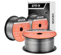 VEVOR Fil Fourré sans Gaz 0,9 mm 0,45 kg par Bobine Fil de Soudage MIG E71T-11 pour Soudage à l'Arc de Toutes Positions, Auto-protégé, Utilisation Extérieure, Acier Doux, Faible Projection, Lot de 3