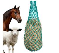 VEVOR Filet à Foin Cheval 4 PCS Filet à Foin Suspendus Longueur Étendue 0,9 m pour Alimentation Lente Chevaux Moutons Bovins Alpagas Animaux Élevage, Mailles 3,8x3,8 cm Polyéthylène avec Mousquetons