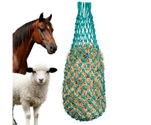 VEVOR Filet à Foin Cheval 4 PCS Filet à Foin Suspendus Longueur Étendue 0,9 m pour Alimentation Lente Chevaux Moutons Bovins Alpagas Animaux Élevage, Mailles 3,8x3,8 cm Polyéthylène avec Mousquetons