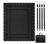 VEVOR Filet de Chargement, 244x206 cm, Filet à Bagages Robuste pour Camion, 318 kg, 4 Sangles réglables avec mousquetons et Crochets recouverts de Caoutchouc, Durable, pour Pick-up, Jeep, SUV, Bateau