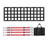 VEVOR Filet de hayon, 1370 x 460 mm, Filet de Chargement Robuste pour Plate-Forme de Camion, 4 Sangles télescopiques réglables, Extensible et Durable, réglage Flexible, pour Pick-up, remorque, Jeep