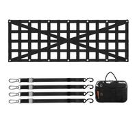 VEVOR Filet de hayon, 1370 x 470 mm, filet de chargement robuste pour camion, 4 sangles télescopiques réglables, conception renforcée en croix, extensible et durable, pour pick-up, remorque, Jeep, SUV