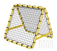 VEVOR Filet de rebond de football, 101,6 x 89,9 x 94 cm, rebondisseur pour entraînement football portable, tube en fer, filet de but à angles entièrement réglables, équipement pour enfants, tous âges