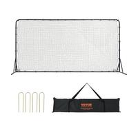 VEVOR Filet de Rebond Football 366 x 183 cm Rebondisseur pour Entraînement Football Tube en Fer Équipements de Sport avec Sac Portable pour Entraînement en Solo, en Équipe, Les Passes, Le Volley
