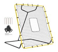 VEVOR Filet de rebond pour baseball et softball, 1219,2 x 1371,6 mm, filet de l'entraînement de baseball avec cible de lancement, entraîneur à 4 angles réglables pour pratique du terrain et du lancer