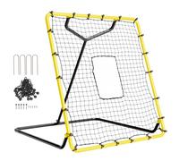 VEVOR Filet de Rebond pour Baseball et Softball, 1219,2 x 1371,6 mm, Filet de l'entraînement de Baseball avec Cible de Lancement, entraîneur à 4 Angles réglables pour Pratique du Terrain et du Lancer