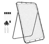 VEVOR Filet de Rebond pour Baseball et Softball 121x173 cm Filet de Lancer, pour Lancer et Défense, 5 Angles Réglables, Pitchback d'Entraînement Cadre en Acier avec Zone de Prises, Piquets d'Ancrage