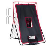 VEVOR Filet de rebond pour baseball et softball, 3,5 x 4,5 pieds 2-en-1 Switch Hitter Pitch Trainer, PitchBack Baseball Pitching Return Trainer Nest, Bounce Back Net pour les exercices sur le terrain/