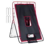 VEVOR Filet de rebond pour baseball et softball, 914 x 1372 mm, filet de lancement 2 en 1, entraîneur de rebond de lanceur de baseball, filet de rebondissement pour la pratique du terrain et du lancer