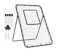 VEVOR Filet de rebond pour baseball et softball, nid de baseball PitchBack de 4 x 6 pieds pour l'entraînement au pitching et au fieldding, filet de rebond du Pitch Return Trainer avec cible de pitchin