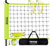 VEVOR Filet de volley-ball Hauteur réglable Set de filet de volley-ball, Filet de beach-volley portable, Filet de volley-ball extérieur Filet de volley-ball pliable avec ballon de volley & sac de tran