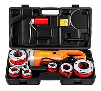 VEVOR Fileteuse de Tuyau Électrique 2300 W Filière Électrique 1,27-5 cm avec 6 Matrices Machine à Fileter Électrique 22 tr/min S'appliquer au Fileter Tuyau Galvanisé Fer Plastique Industrie et Famille