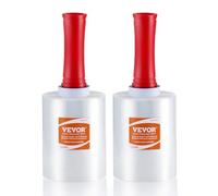 VEVOR Film étirable, 12,7 cm x 305 m, rouleaux de film transparent étirable et durable, lot de 2, calibre 80, film robuste étirable avec poignées pour emballage de palettes, expédition, déménagement