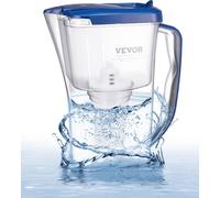 VEVOR Carafe Filtrant Pichet 9 Tasses Capacité de Filtre 150 L en 5 Étages