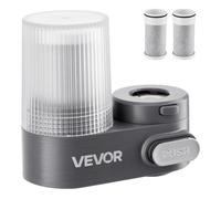 Filtre à eau VEVOR pour montage sur robinet, purificateur d'eau vertical pour évier, filtre en fibre de carbone avec 3 filtres élimine le chlore & le plomb, pour la plupart des robinets de cuisine ou
