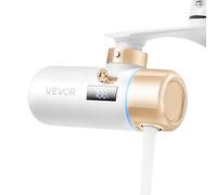 VEVOR Filtre à eau pour soins de la peau avec micro-nanobulles, purificateur d'eau pour robinet d'évier, élimine 95% du chlore avec 1 filtre, pour robinets de cuisine et de salle de bain, blanc et or