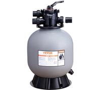 VEVOR Filtre à sable 482,6 mm système de filtre à sable pour piscine hors sol avec valve multi-ports 7 voies débit 45 GPM fonction filtre, lavage contre-courant, rinçage, recirculation, déchets, hiver