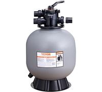 VEVOR Filtre à sable 558,8 mm système de filtre à sable pour piscine hors sol avec valve multi-ports 7 voies débit 55 GPM fonction filtre, lavage contre-courant, rinçage, recirculation, déchets, hiver