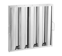 VEVOR Filtre de Hotte Aspirante Commerciale 493x493 mm, Filtre à Chicane en Acier Inoxydable, 4 Rainures, 1 Pièce, Nettoyage Facile, pour Hottes d'Extraction de Cuisine Commerciales Anti-graisse