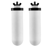 VEVOR Filtres à Eau de Rechange Lot de 2, Purificateur d’Eau Compatible avec la Plupart des Marques, Filtre à Charbon Actif et Céramique pour Système de Filtration d'Eau par Gravité, Blanc, Domicile