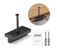 VEVOR Fixation Invisible pour Lame de Terrasse Composite, 500 PCS, Clips Fixation Cachée Plastique PP avec Vis Métalliques, Compatible avec Lame de Terrasse Composite d'Écart 5,5 mm et de Hauteur 7 mm