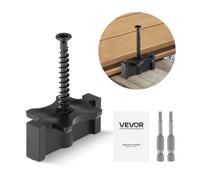 VEVOR Fixation Invisible pour Lame de Terrasse Composite, 600 PCS, Clips T Fixation Cachée en Plastique PP avec Vis Métalliques, Compatible avec Lames de Terrasse d'Écart 6,5 mm et de Hauteur 10 mm