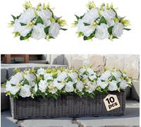VEVOR Fleurs artificielles 10 pièces, bouquet d'arrangement de boules de fleurs, 240 x 240 x 120 mm, décoration de table de roses de mariage, roses en soie pour décoration de table de mariage & de mai