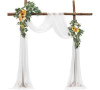 VEVOR Fleurs pour arche de mariage, fleurs jaunes pour arche de mariage avec rideaux , pour bouquets de cérémonie, décoration de fond de réception