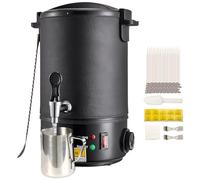 VEVOR Fondoir à Cire Électrique 6,5 L Grande Capacité Pot de Fusion Cire Bougie 1100 W Bec Verseur Machine à Fondre la Cire Réglage 30-110 ℃ 100 Mèches et Autocollants pour Fabrication de Bougie Savon