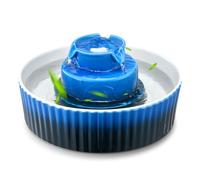 VEVOR Fontaine à Eau Chat Céramique Distributeur Eau Chien Porcelaine 2,1 L Bleu