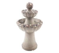 VEVOR Fontaine Extérieure de Jardin, Hauteur 93 cm, Cascade Moderne à 2 Niveaux, Fontaine en Fibre de Verre et Résine, avec Pompe à Eau, pour Jardins, Terrasses, Arrière-cour, Décoration d'Intérieur