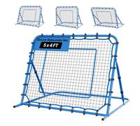 VEVOR Football Rebounder Net, Quick-Switch Angle Football But Rebounder for Control, Passing Practice, Heavy Duty Iron Frame & PE Net, Simple Setup Ball Training Equipement for Teens and