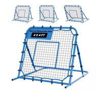 VEVOR Football Rebounder Net, Quick-Switch Angle Football But Rebounder for Control, Passing Practice, Heavy Duty Iron Frame & PE Net, Simple Setup Ball Training Equipement for Teens and
