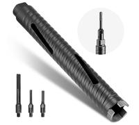 VEVOR Foret Diamant pour Carotteuse, Couronne de Carottage à Sec Diamètre 38 mm et Profondeur de Perçage 241 mm, Filetage Intérieur M16, avec 3 Adaptateurs, Foret Pilote et Clé Hexagonale, Maçonnerie