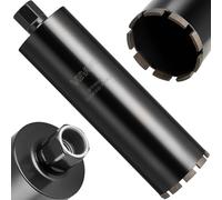 VEVOR Foret Diamant pour Carotteuse, Couronne de Carottage Humide Diamètre 114 mm et Profondeur de Perçage 356 mm, Trépan avec Filetage Intérieur 1-1/4 po-7 32 mm-7, pour Béton Armé Maçonnerie
