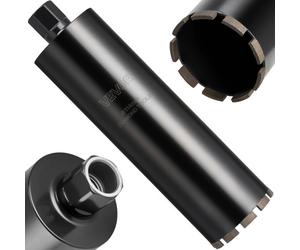 VEVOR Foret Diamant pour Carotteuse, Couronne de Carottage Humide Diamètre 114 mm et Profondeur de Perçage 356 mm, Trépan avec Filetage Intérieur 1-1/4 po-7 32 mm-7, pour Béton Armé Maçonnerie