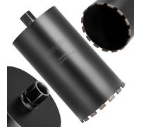 VEVOR Foret Diamant pour Carotteuse, Couronne de Carottage Humide Diamètre 203 mm et Profondeur de Perçage 356 mm, Trépan avec Filetage Intérieur 1-1/4 po-7 32 mm-7, pour Béton Armé Maçonnerie