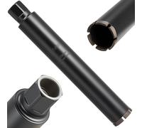 VEVOR Foret Diamant pour Carotteuse, Couronne de Carottage Humide Diamètre 63,5 mm et Profondeur de Perçage 356 mm, Trépan avec Filetage Intérieur 1-1/4 po-7 32 mm-7, pour Béton Armé Maçonnerie