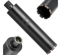 VEVOR Foret Diamant pour Carotteuse, Couronne de Carottage Humide Diamètre 89 mm et Profondeur de Perçage 356 mm, Trépan avec Filetage Intérieur 1-1/4 po-7 32 mm-7, pour Béton Armé Maçonnerie