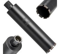 VEVOR Foret Diamant pour Carotteuse, Couronne de Carottage Humide Diamètre 89 mm et Profondeur de Perçage 356 mm, Trépan avec Filetage Intérieur 1-1/4 po-7 32 mm-7, pour Béton Armé Maçonnerie