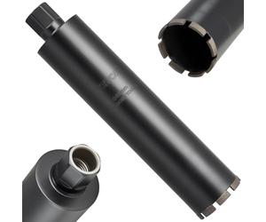 VEVOR Foret Diamant pour Carotteuse, Couronne de Carottage Humide Diamètre 89 mm et Profondeur de Perçage 356 mm, Trépan avec Filetage Intérieur 1-1/4 po-7 32 mm-7, pour Béton Armé Maçonnerie