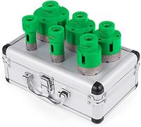 VEVOR Forets Diamantés Set 6 Pièces 20/25/42/50/55/68 mm, Foret Diamant Cylindrique avec Filetage M14, Mèche de Scie Cloche Diamantée pour Granit Meuleuse Marbre Carrelage Pierres