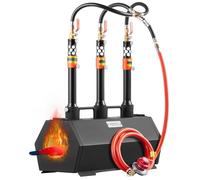 VEVOR Forge à Gaz Propane 3 Brûleurs, Four de Fusion au Propane Température Max 14267 ℃, Four de Forge à Gaz Portable, Fabrication Couteaux Forgeage Métaux pour Couteliers Maréchaux-Ferrants Forgerons