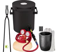 VEVOR Forge à Gaz Propane Four de Fusion 76,8 kW·h avec Creuset Graphite 10 kg, Four de Fusion de Métaux Chauffage Rapide et Efficace avec Brûleur à Gaz pour Fondre Cuivre Or Argent Aluminium Zinc