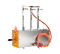 VEVOR Forge à Gaz Propane Portable 3 Brûleurs Température max 1427 ℃, Forge au Propane pour la fabrication de Couteaux, Forge à Gaz Portable Équipement de Forge des Métaux