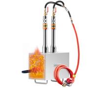 VEVOR Forge au Gaz Propane Portable Carré 2 Brûleurs pour Forgerons Couteliers
