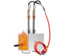 VEVOR Forge à Gaz Propane Portable, Four de Forge à Gaz Carré avec 2 Brûleurs, Température Max 1427 ℃, Outils et Équipements de Forgeage au Gaz en Inox, pour Couteliers Maréchaux-Ferrants Forgerons