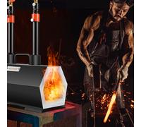 VEVOR Four à gaz forgé hexagonal, 400 x 215 x 190 mm, forge à gaz, double brûleur, or, laiton, bronze, magnésium, aluminium, étain et acier inoxydable, forge à gaz, propane, tuyau de 2 m